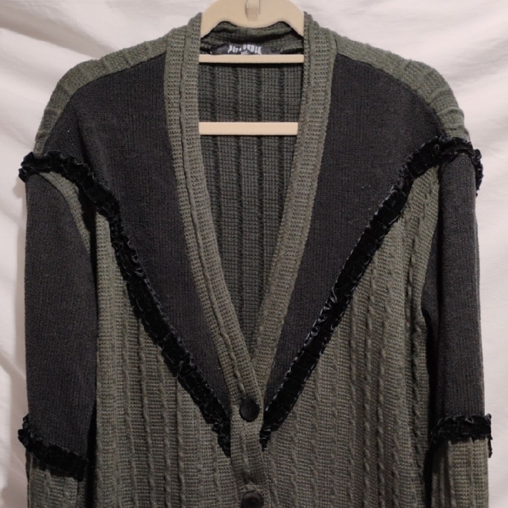 SALE! Disturbia Lola Oversized Panel Cardigan Sz.M/L (BX16) - Picture 2 of 11